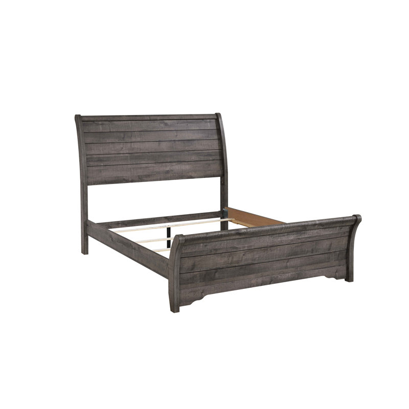 Coralee Gray King Sleigh Bed, Gray