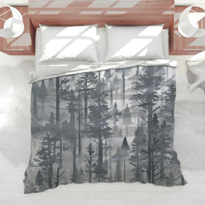 Foggy Pine Forest Comforter