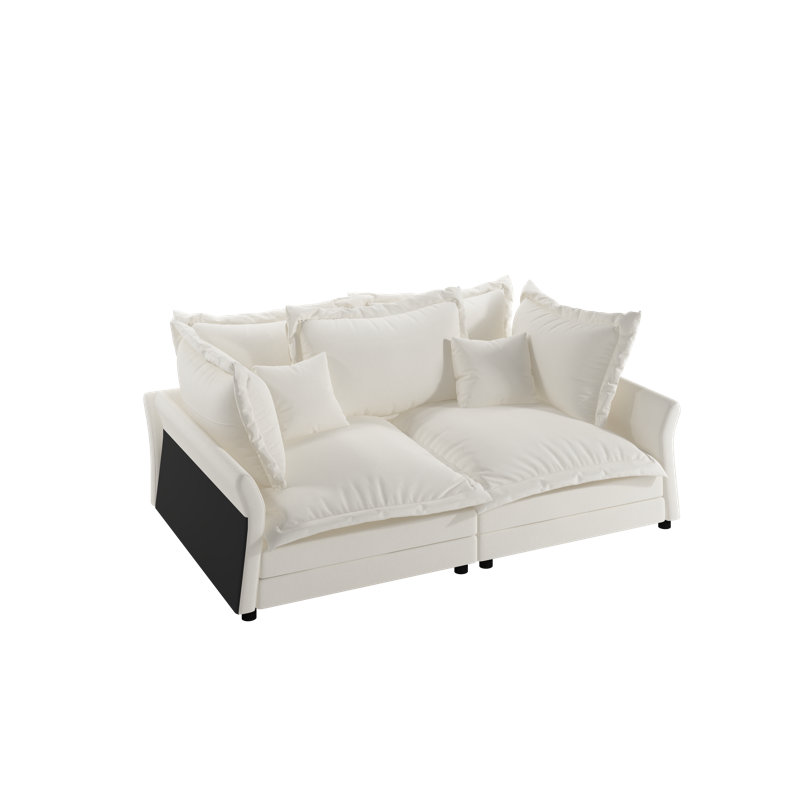 Canapé moderne 90,55 po Comfy, Beige