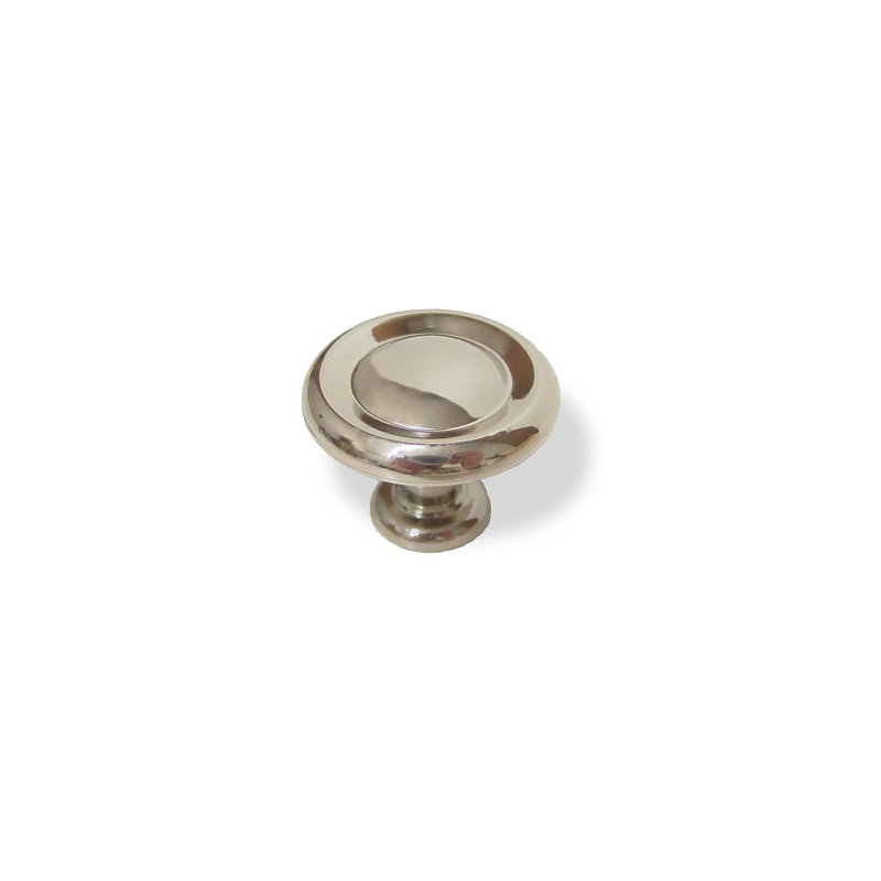 Mushroom Knob, Polished Chrome