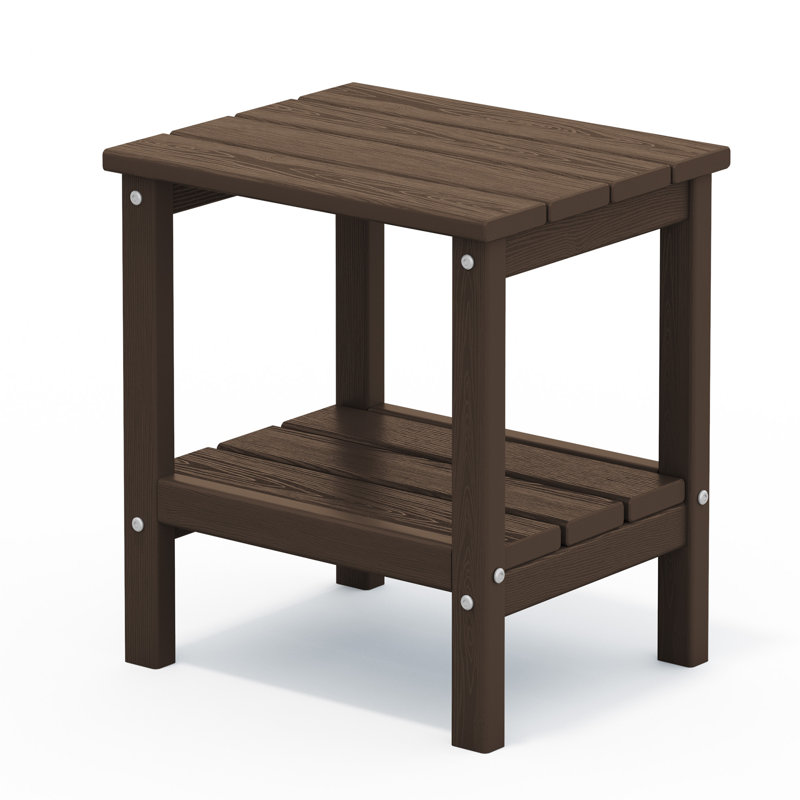 Delman Rectangular Outdoor Side Table , 14.1 " W 18.1 " D, Coffee