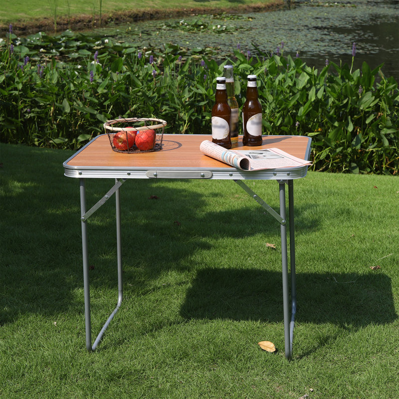Wasilla Rectangular 70cm L Camping Table, Brown