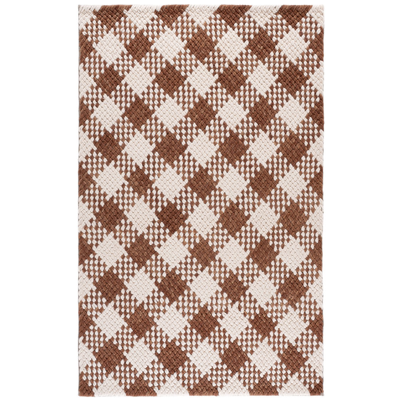 Natural Fiber Couture 105 Hand Woven Performance Checkered Rug, Rectangle 5' x 8'