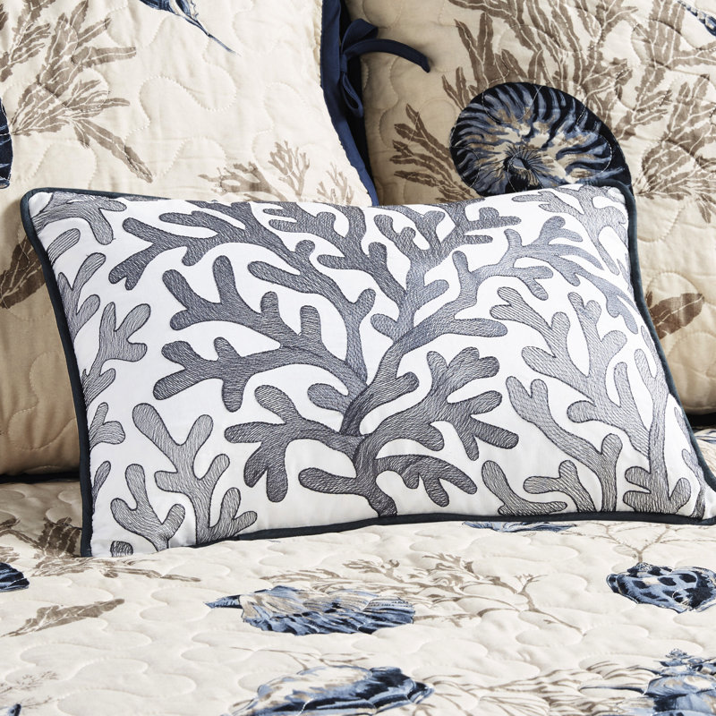 Lit de jour réversible en microfibre, imprimé bleu, 6 po, lit simple, housse de 17 po, 15 po, 3 taies décoratives, 1 coussin décoratif, décor de chambre à coucher de style bord de mer, ensemble de 6 housses lavables à la machine, maison thématique