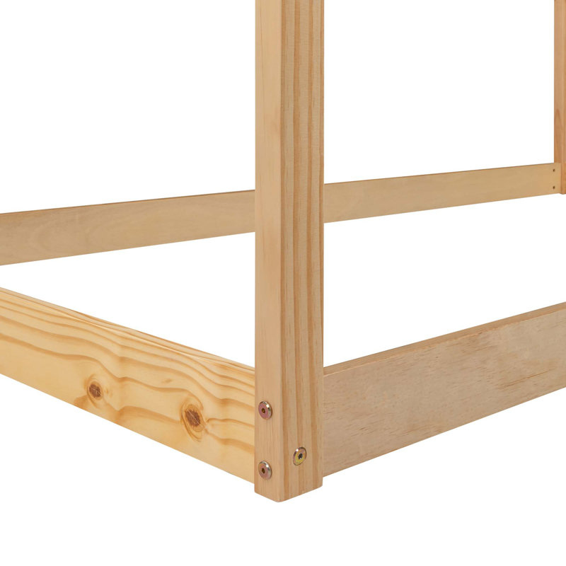 Lit en bois sans lattes, Simple, Naturel
