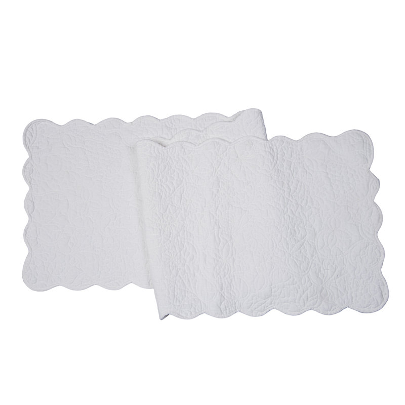 Christiana Sweet Pea Floral Reversible Quilt Table Runner, White