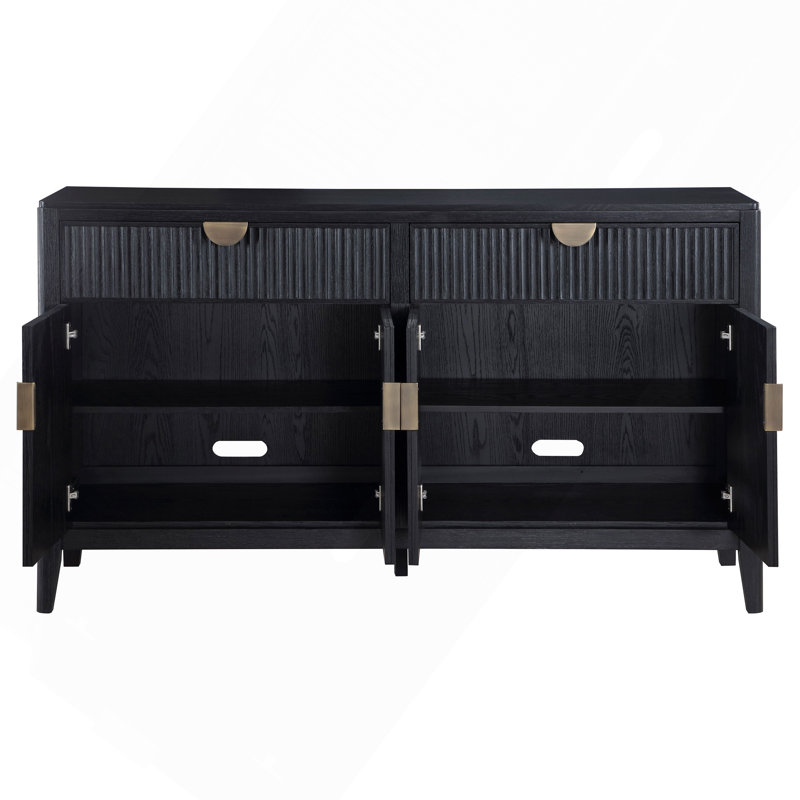 Buffet noir 2 tiroirs