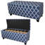 Banc de rangement à rayures marocaines