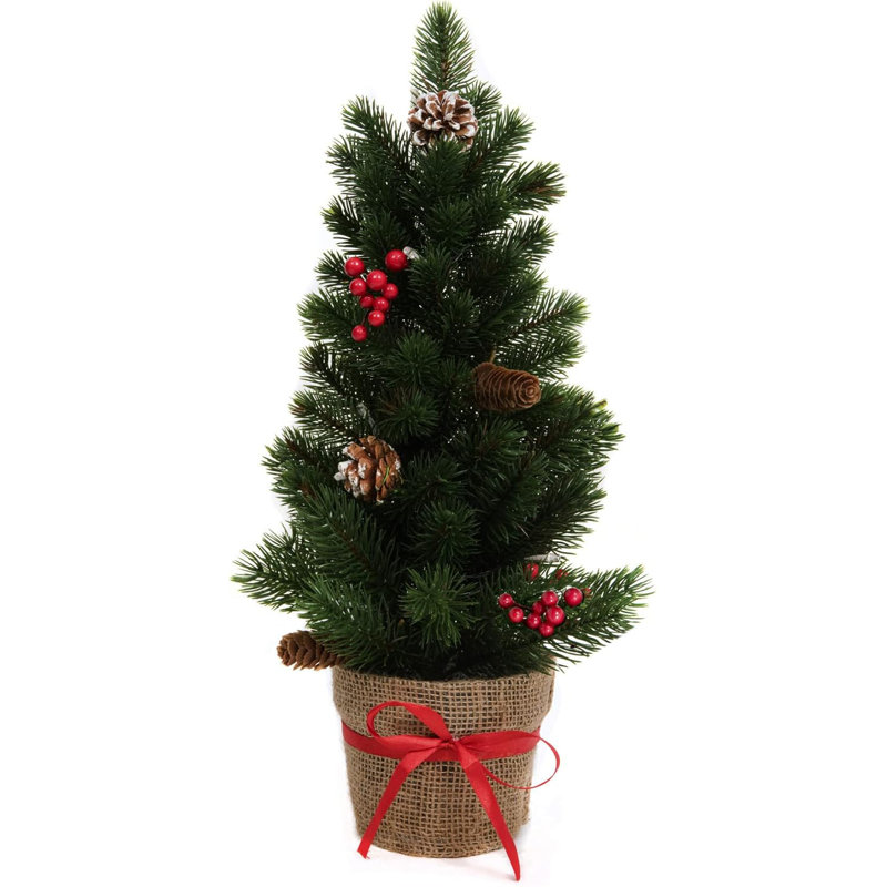 Artificial Natural Christmas Tree With Lights, 40cm H 