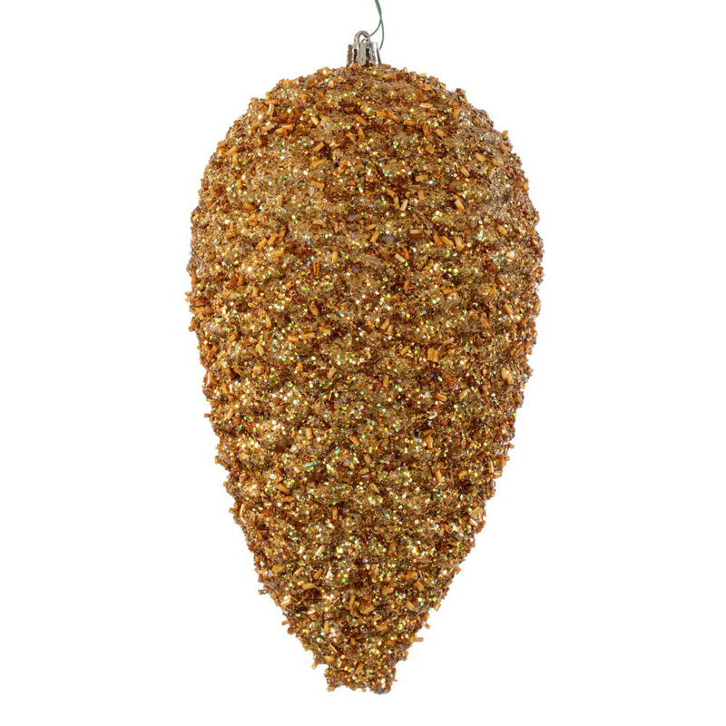 Pomme de pin 10 po Vickerman., Doré