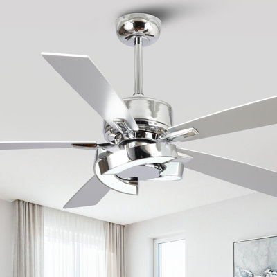 Joquin 52'' Dimmable LED Ceiling Fan with 3 Color Lights and Remote Control, Double-Sided Blades, 6-Speed Reversible DC Motor