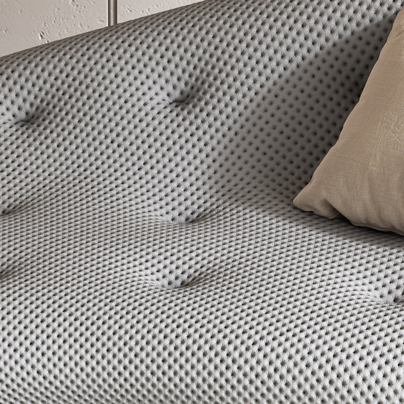 Chaise longue rembourrée Creative Simple Leisure Home, Gris foncé, Accoudoir à droite (vu de face)