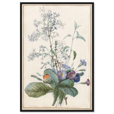 Art Remedy, impression sur toile, bouquet de fleurs et insectes