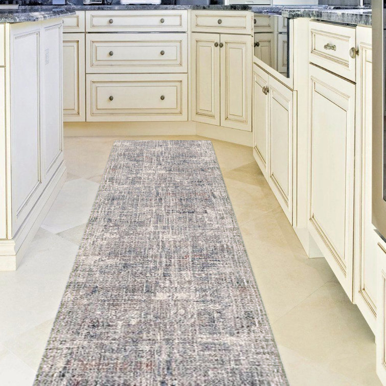Rosslin Transitional Abstract Premium Polyester Performance Area Rug