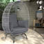 Fauteuil d'œuf de patio avec support stable en osier durable Cynthla-560968834-560968835