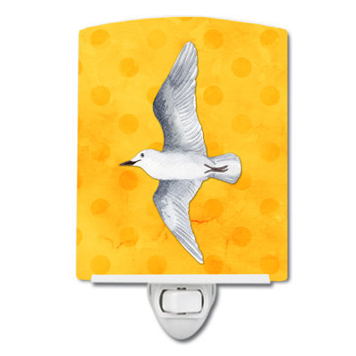 Sea Gull Polka Dots Ceramic Night Light