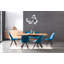 Domek Modern Velvet Dining Chair - Upholstered Upper body with Coated Metal Legs - Side Chair for Dining Room Kitchen Living Room - Single-297383955-317898457