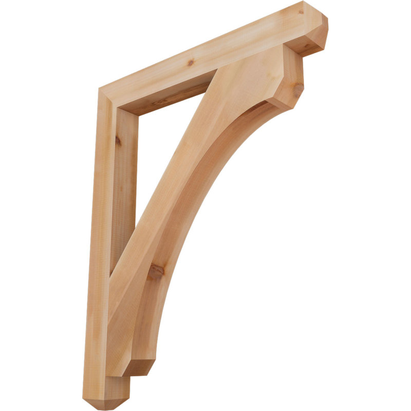 Support lisses 3 1/2 po x P 34 po x H 42 po, cèdre rouge de l'Ouest, Western Red Cedar (Smooth), H 42 po x l 3,5 po x P 34 po