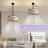 Industrial Rattan Cage Ceiling Fan - Adjustable Boom, 6-Speed & Reversible Airflow for Year-Round Comfort