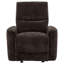 Fauteuil inclinable oscillant Heise brun foncé en chenille-122505249