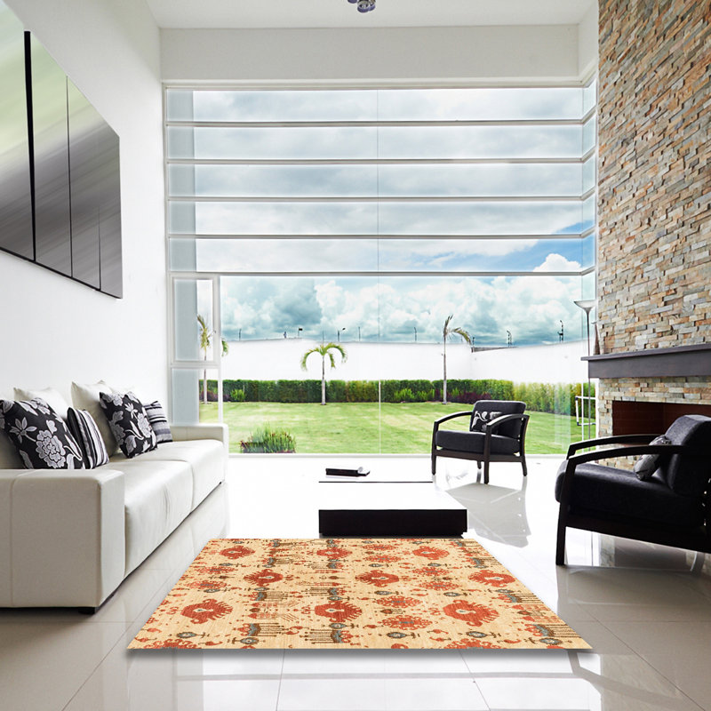 Abstract Indoor Rug, Square 4'