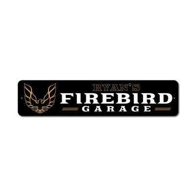 Enseigne en aluminium Firebird Garage