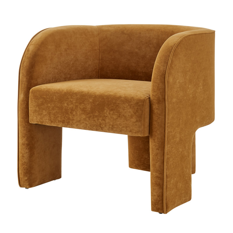Zamiere 28Cm Wide Armchair, Dainty Caramel Velvet
