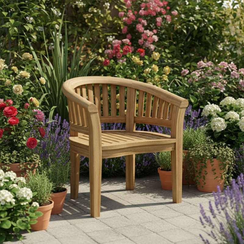 Curve Outdoor Teak Lounge Chair