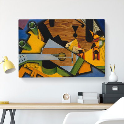 Still Life with Guitar by Juan Gris - Wrapped Canvas