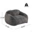 Fauteuil à billes d'intérieur, fausse fourrure grise