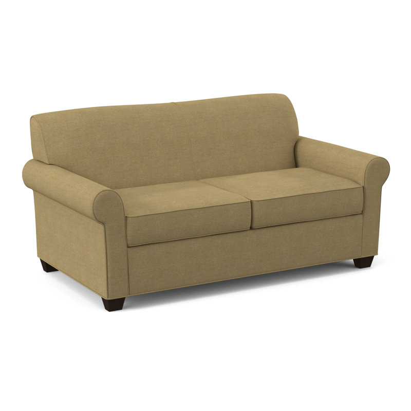 Finn 75" Rolled Arm Sofa Bed, Cafelle, Antic Fawn, Hybrid