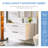 30" Floating Wall Mount Single Bathroom Vanity with Ceramic Sink Top-777885074