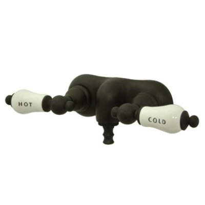 Kingston Brass Vintage Two-Handle 2-Hole Tub Wall Mount Clawfoot Tub Faucet
