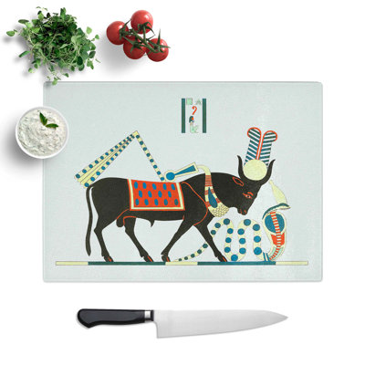 Tempered Glass The Apis Bull by L. Dubois Chopping Board