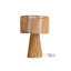 Lampe de table 18,5 po en rotin brun Boho, lampes de table tissées avec abat-jour en tissu pour chambre à coucher et salon