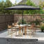 Parasol de terrasse pour grand marché à 3 niveaux avec parasol ventilé 10 pi 10 pi 10 po