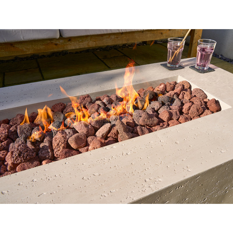 Rectangle Natural Gas Smokeless Fire Pit
