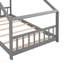 Lit, bois maison, gris-584803163