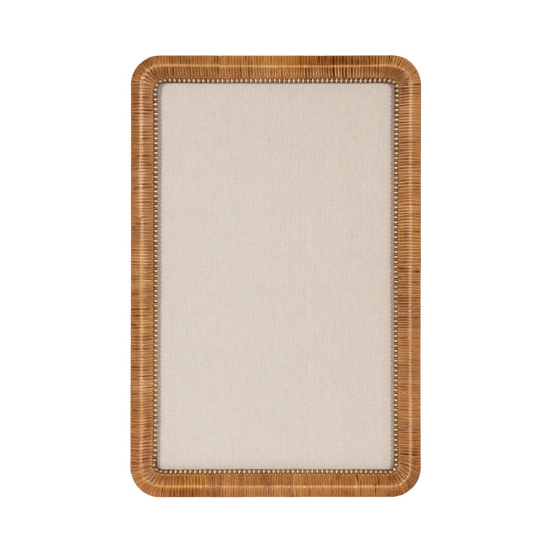Rahfy Rounded Rectangle Rattan Framed Pinboard