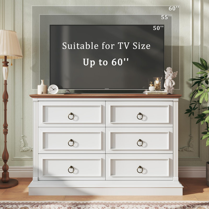 Farmhouse 6 Drawer Dresser