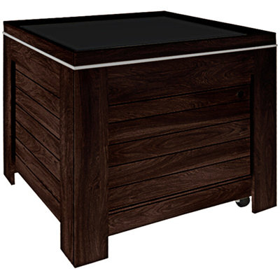 Marco Company 36" X 36" X 31" Select Cherry Produce Display Bin With Stainless Steel Tub And Drain WS-568ICEBIN40SC