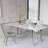 Crystine Metal Base Dining Table-992321827