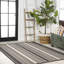 Tapis intérieur / extérieur noir / crème Lauchlyn-56212846