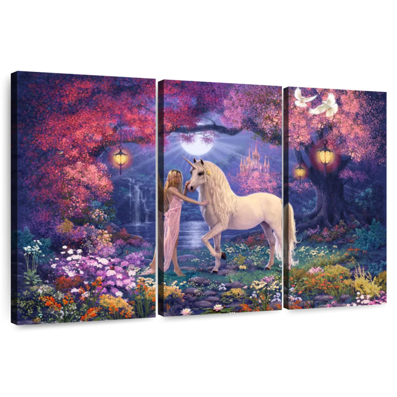 Kelan Unicorn Garden II, H 20 po x l 33 po