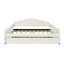 Lit de jour rembourré pleine grandeur de forme douce, tissu blanc doux, cadre, revêtement de velours polyvalent pour meubles de salon et gigogne dans un espace polyvalent élégant-1445822265
