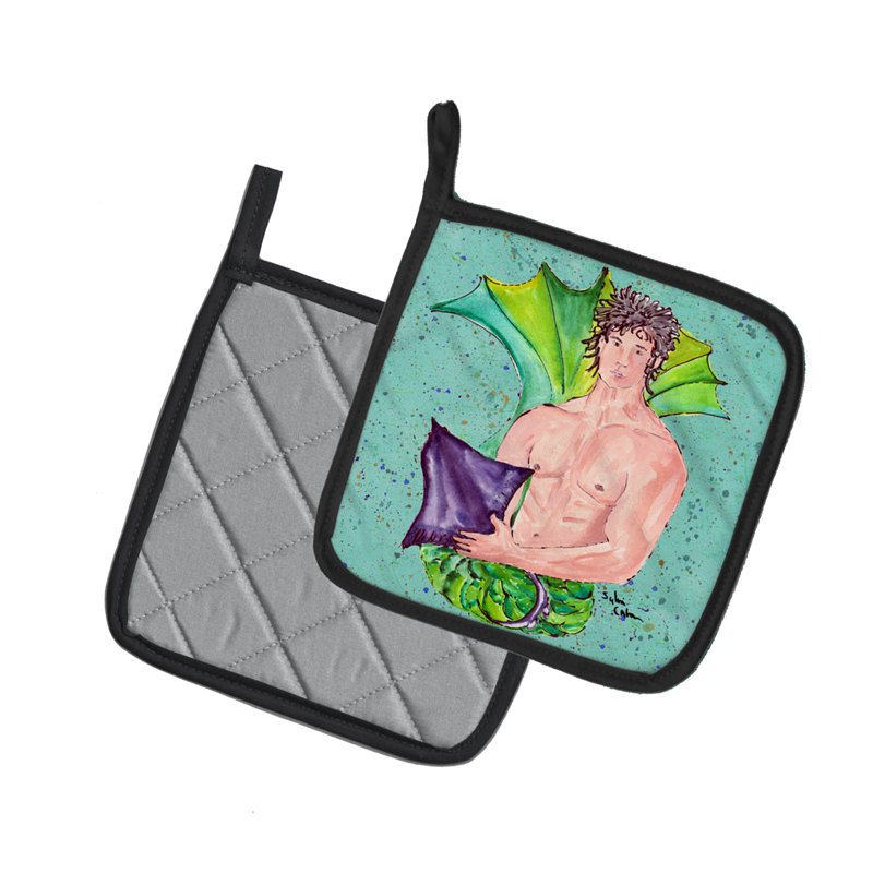 Caroline's Treasures Merman Polyester Potholder