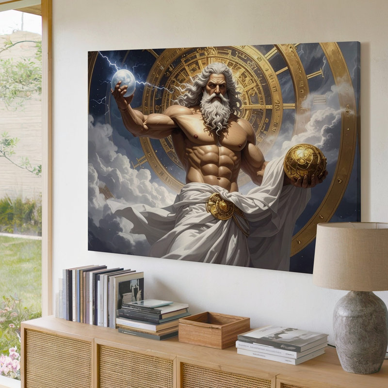 Toile Zeus Of Time, H 9 po x l 12 po