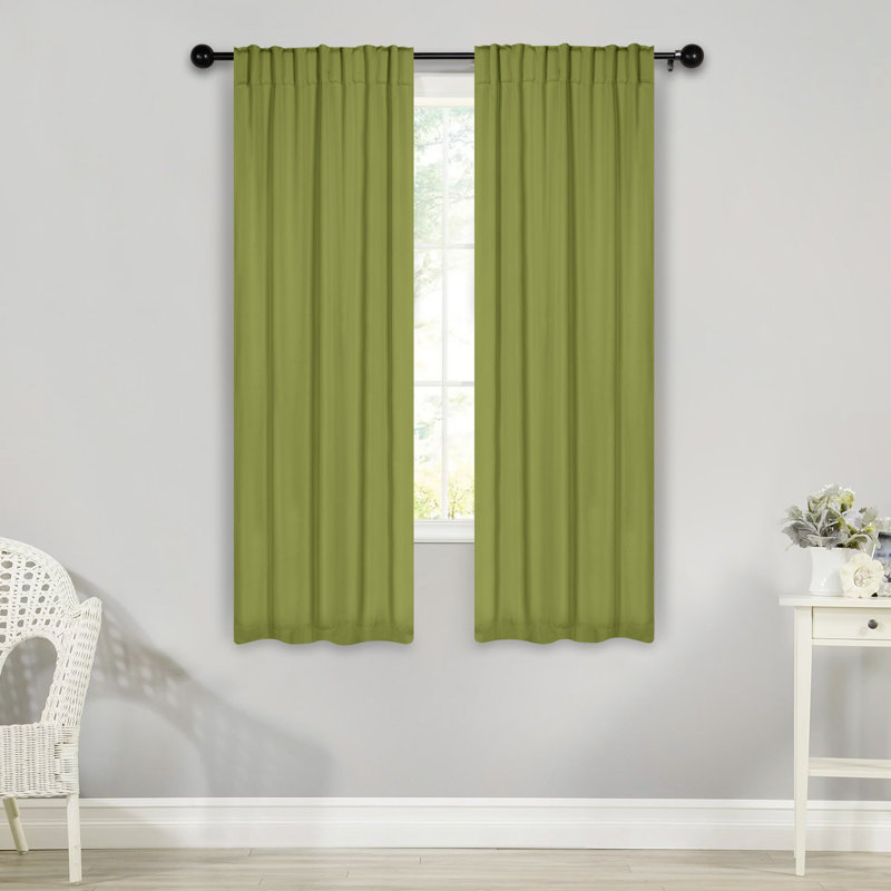 Rideaux obscurcissant et passe-tringle Levatt Classic, Sauge, L 26 po x L 63 po