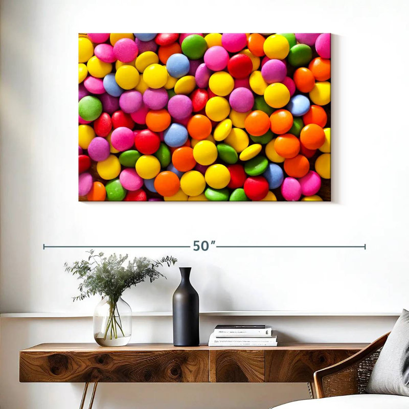 Bonbons colorés Yarlin, H 26 po x l 39 po