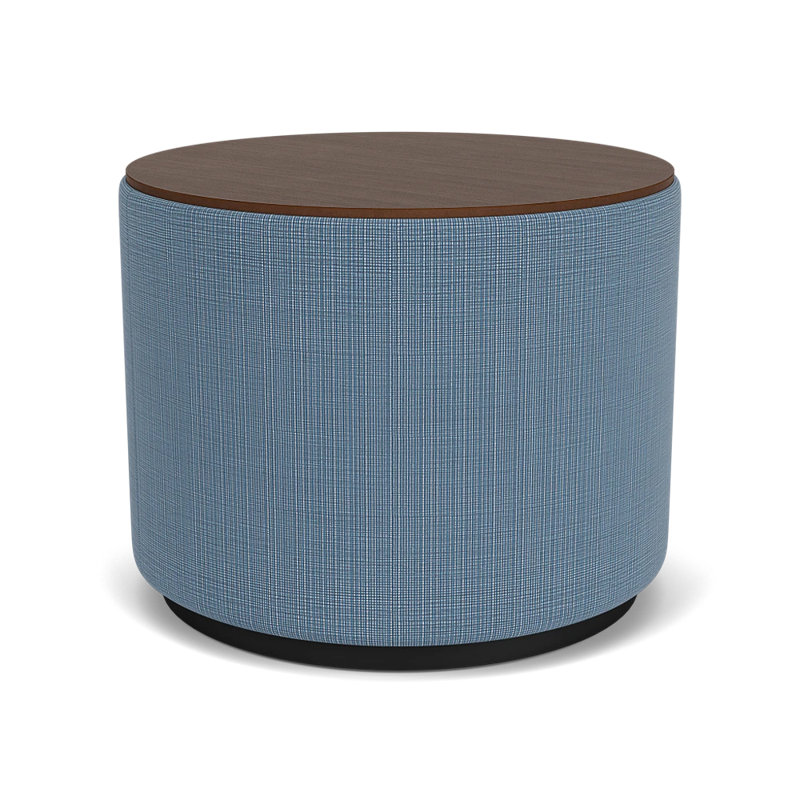 Table de réception avec plateau en stratifié Darsey, Noyer Riftwood, Noir; marine clair Chambray, 16"